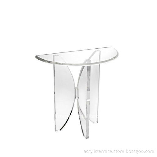 Half Round Acrylic Tri-Flower Cocktail dining Table